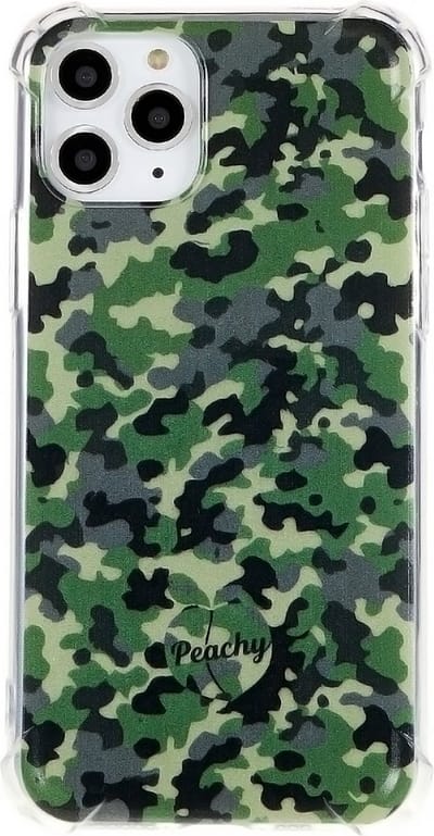 Peachy Leger Camouflage Survivor TPU hoesje geschikt voor iPhone 11 Pro Max - Army Groen