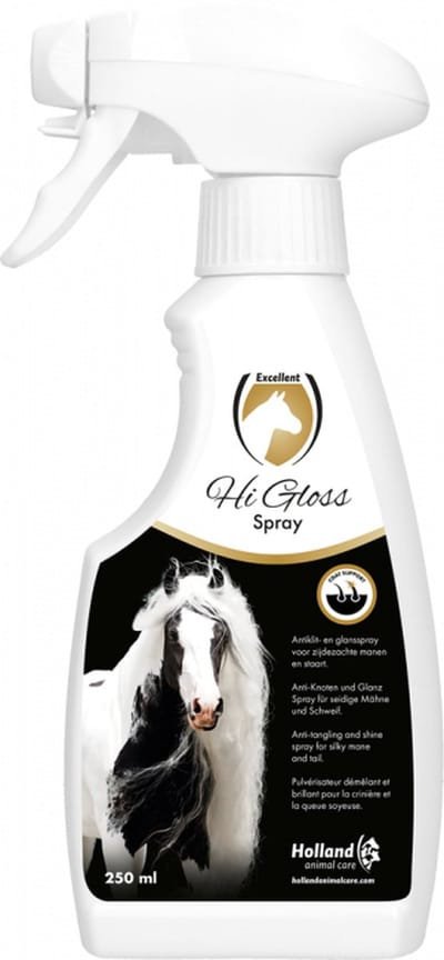 Excellent Horse - Hi Gloss Spray - 250ml - anti-klit glans spray staartspray manenspray paardenvachtverzorging