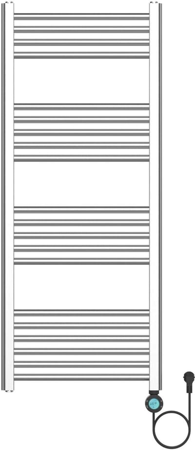 BELRAD elektrische radiator 1200x500 mm – 700W – geborsteld RVS – digitale thermostaat – Smart WiFi – aansluiting rechts