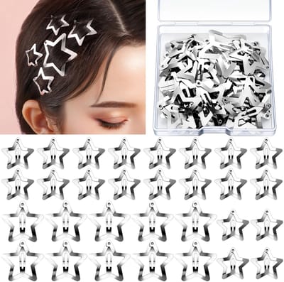 Dailygoods- Haarclips Set - 30 Stuks - Zilveren Y2K Haaraccessoires - Kawaii Haarsieraden - Feestelijke Toebehoren - Elegante Glans