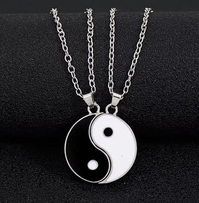 Actie4you® - Yin Yang ketting – Ketting - ∅25mm – Om te delen – Vriendschapsketting