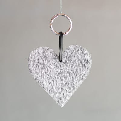 Sleutelhanger hart - Grijs