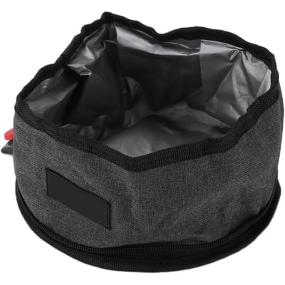 Opvouwbare Honden Reisbak Opvouwbare Lichtgewicht Water- en Voerbakken met Rits voor Huisdieren Wandelen Klimmen black