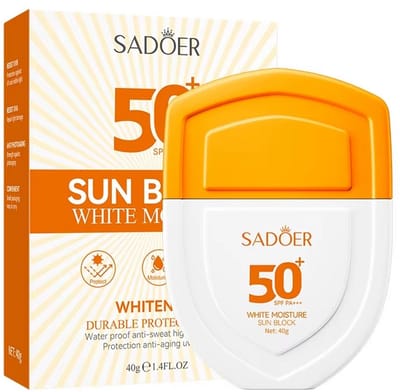 SADOER Zonnebrandcrème SPF50+ PA+++ | Whitening Sunscreen | UV Bescherming Gezicht & Lichaam | Hydraterende Zonnecrème | Anti Aging | Waterbestendig | Zonnebrand Lotion | Sunscreen Cream | SPF 50 Sunblock | Niacinamide