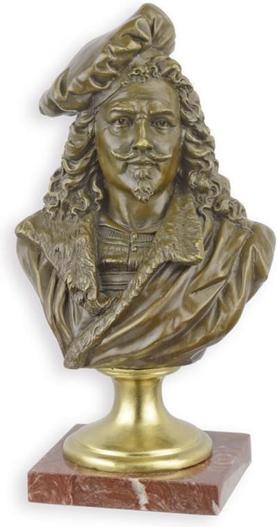 EEN BRONZEN BEELD VAN REMBRANDT HARMENSZOON VAN RIJN