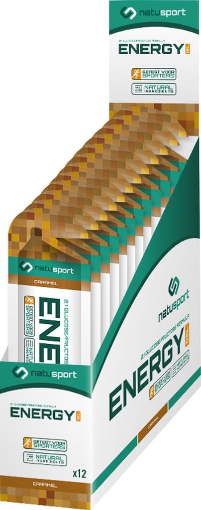 Natusport Energy Gel - Energiegel met elektrolyten - Caramel - 12 stuks