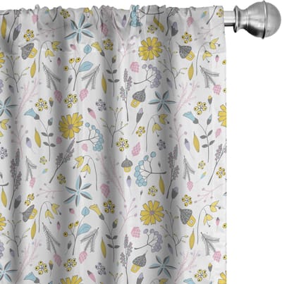 ABAKUHAUS Gordijnen – 2x75x225 cm – microvezel – veelkleurig, halfverduisterend