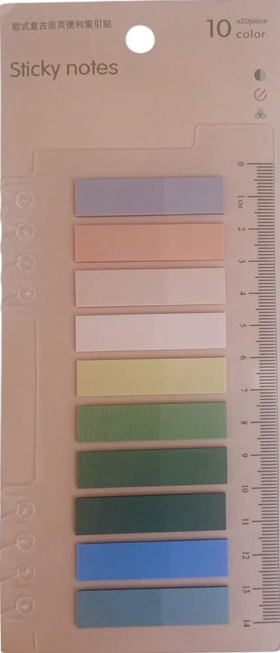 Index Tabs 200 tabs/stickers – 10 kleuren sticky notes – Markeertabs en memoblaadjes – Leuk kerstcadeau, sinterklaascadeau of schoencadeau voor hem en haar – Cadeaus onder €10 – Perfect voor bullet journal en boek annotatie