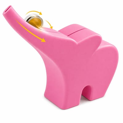 Olifant Spaarpot voor Kinderen – Grote Olifant Spaarpot – Sparen Leren – Kinderkamer Decoratie – 7 × 20 × 19 cm – Roze