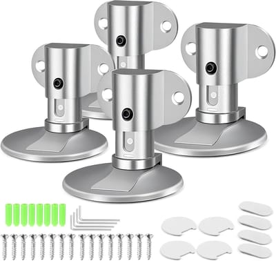 Magnetische Deurstops - Deurvangers Deurhouders - Voorkom Deurklappen - Verstelbare Hoogte - 6x6x6 cm - Metaal Chroom