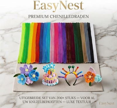 Chenilledraden Set 200 Stuks – 20 Kleuren – 30 cm – Pijpenragers voor Knutselen, DIY, School en Hobby