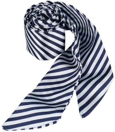 Haarsoires Haarband Haarsjaaltje 180cm - Gestreept Patroon - Blauw Wit - Haarlint - Haaraccessoire Sjaaltje - Perfect om te Wikkelen of te Knopen