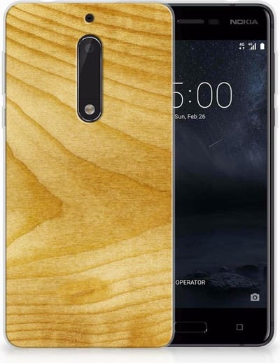Nokia 5 Bumper Hoesje Licht Hout