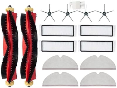 PolkaHome® Accessoireset – geschikt voor Roborock (S5, S5 Max, S6, S6 Pure, S6 MaxV, S50–S55, S60, S65, E4, E5), Xiaowa (E2–E5) en Xiaomi (1, 1S) Onderdelen robotstofzuigers – reserveonderdelen