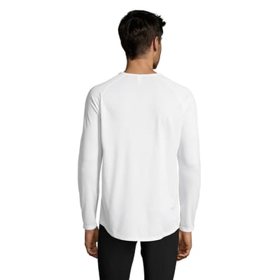 SOLS Heren Sport T-shirt met lange mouwen (Wit)