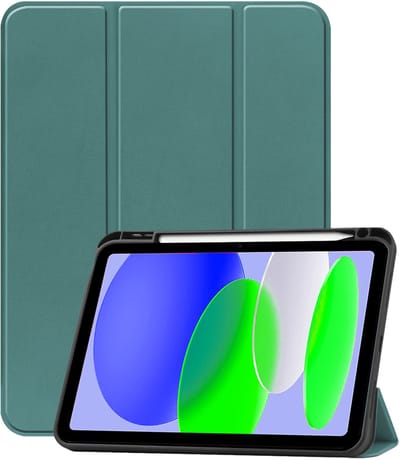 Hoesje Geschikt voor Apple iPad A16/A18 (2025/2026) - 11 inch (11e & 12e generatie) - Dun & Stevig - Trifold Bookcase - Hard Cover Case - Met Uitsparing Geschikt voor Apple Pencil - Hardcover Book - Tablet Hoes - Donkergroen