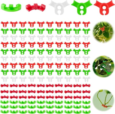 Plantenbinders - Rood, Groen en Wit - 150 Stuks - Duurzaam Plastic - Voor Plantenverzorging en Groei