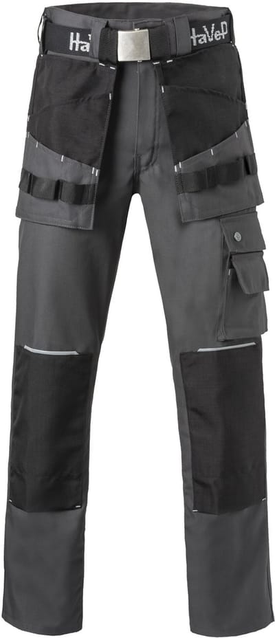 HAVEP Werkbroek Worker Pro 8730 - Charcoal/Zwart/Zilvergrijs - 44