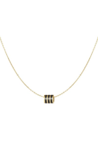 Goudkleurige Ketting Bedel - Zwart/Goud