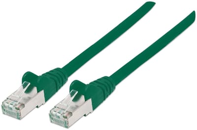 INT- 350600- Network Cable - Cat6A - Certified - CU - S/FTP - LSOH - RJ45 - 1.0 m - Green