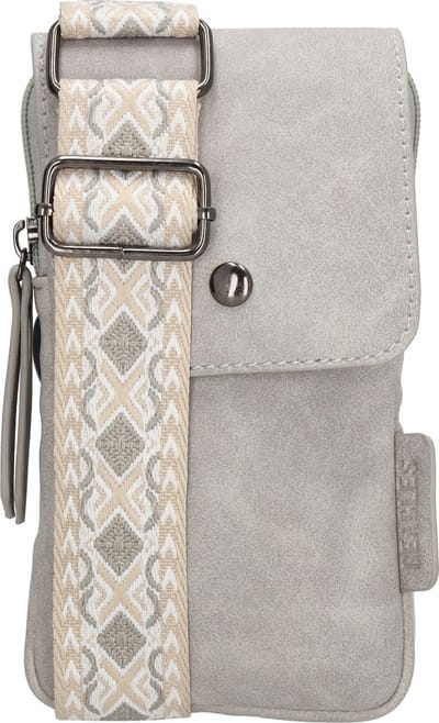 Beagles Malaga Crossbody Telefoontasje met Trendy Schouderband - Lichtgrijs