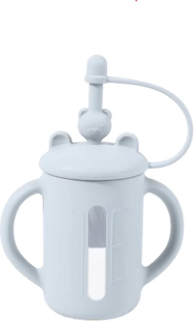 Rietjesbeker - Drinkerbeker - Antilek beker - Sippy cup - Baby - Peuter - 150ML - Grijs