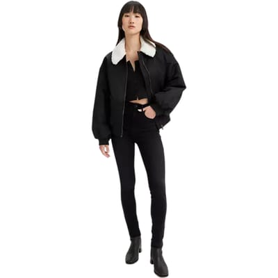 Levis Dames/Dames Mile High Super Skinny Jeans in katoenmix (Zwart)