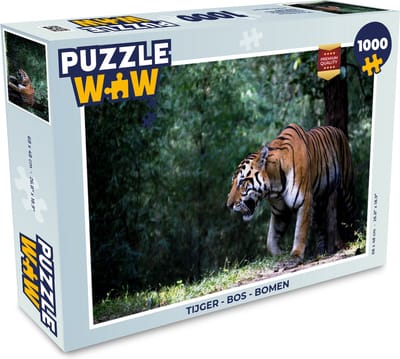 Puzzel Tijger - Bos - Bomen - Legpuzzel - Puzzel 1000 stukjes volwassenen