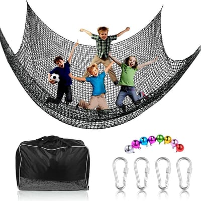 Klimnet voor kinderen - Speelnet - Buiten spelen - Hoog draagvermogen - 3 x 3 m - Zwart