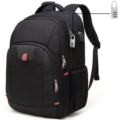 VHV - Laptoprugzak - Rugzak - Schooltas - Rugzak met USB-poort - Laptop backpack - Waterdichte rugzak - Rugzak met laptopvak - Lichtgewicht reisrugzak - Voor school - Voor werk - Voor reizen