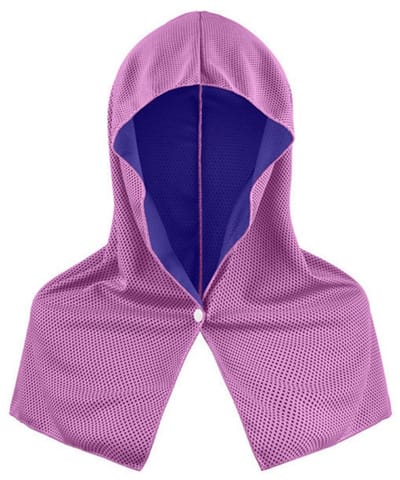 Koelhanddoek met capuchon – 58 x 30 cm – Koelende nekband – U-vormige koelhanddoek met capuchon en zonbescherming – Koelhanddoek voor wandelen, vissen en buitensporten – Sneldrogende hoofdband – Sporthanddoek – Unisex – Geschikt voor hardlopen
