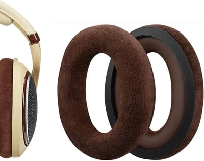 Vervangende Oorkussens Geschikt voor Sennheiser HD598 HD599 569 559, Comfortabele Earcups, Velours Oorkussens voor Hoofdtelefoons - Bruin