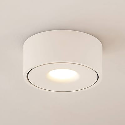 Arcchio LED plafondlamp Rotari, wit, metaal, Ø 12 cm