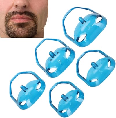 Beard shaper en snor tool voor perfecte baardstijl, 5-delige set voor symmetrisch ontwerp, geschikt voor alle gezichten en eenvoudig in gebruik