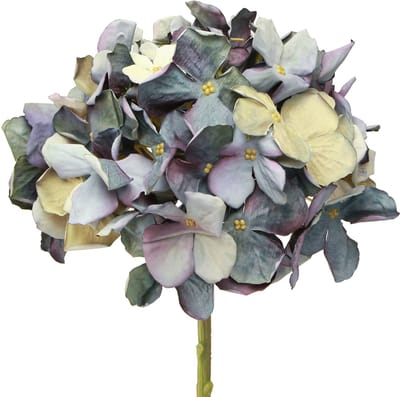 Kunstbloemen in blauwe hortensia groot Ø15cm L58cm 2st