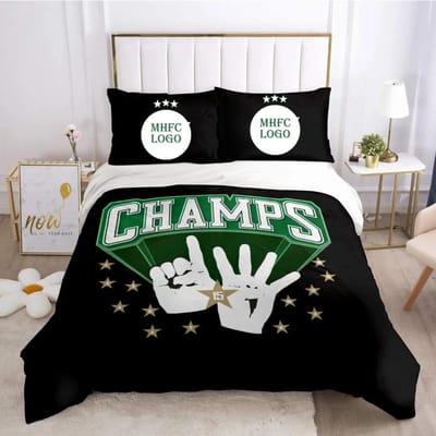 Israël MHFC Maccabi - Haifa Champions 15 Beddengoed Set Dekbedovertrek Slaapkamer Eenpersoons Tweepersoons King Size Dekbedovertrek Hometextiel 3-delig US Full 200x230cm