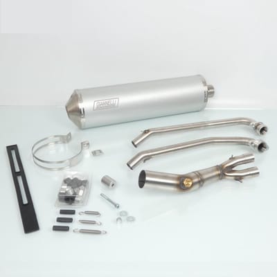 GIANNELLI uitlaatdemper voor scooter Yamaha 500 Tmax 2001 tot 2007 Maxi Ovaal geborsteld aluminium Gloednieuw