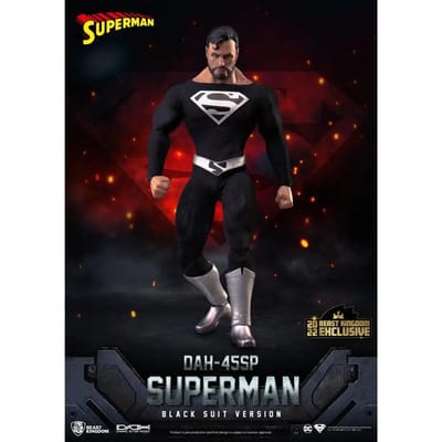 Beast Kingdom Toys Superman Actiefiguur Superman Black Suit 20 cm Dynamic 8ction Heroes Multicolours