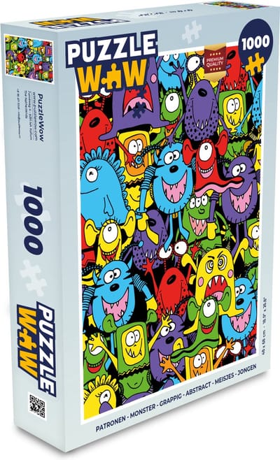 Puzzel Patronen - Monster - Grappig - Abstract - Meisjes - Jongens - Legpuzzel - Puzzel 1000 stukjes volwassenen