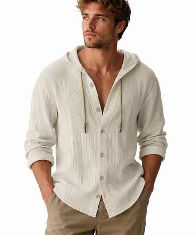 Relax Blouse met Capuchon - Shirt - Lange Mouwen - Wit