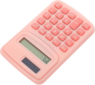 Snoep Rekenmachine - Zakrekenmachine Student - Dagelijkse Berekeningen - Creatief Snoep Design - 10 x 6.5 cm - Roze