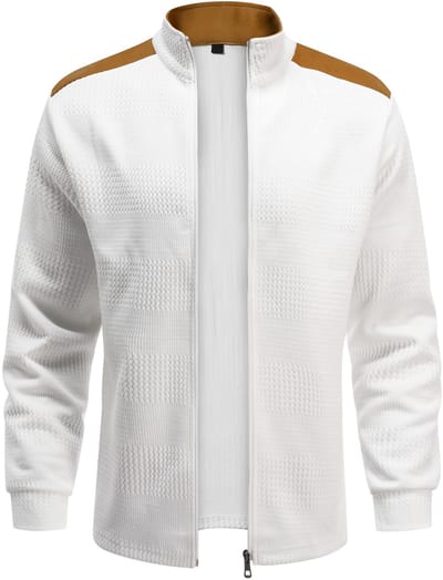 YOUTHUP Heren Kleurgeblokt duurzaam vest - Jacquard - S