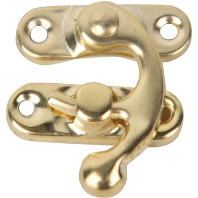 30 stuks sluitinghaken in retrostijl, ijzeren sluiting voor sieraden en geschenkdozen, 3,2 x 2,8 cm Yellow right hook