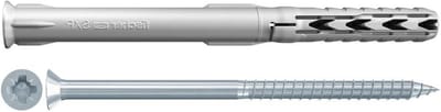 Lange schachtpluggen - Bevestigingspluggen - Houtconstructies Bevestigen - Speciale pluggeometrie - 10 x 80 mm 50 stuks - Galvanisch verzinkt