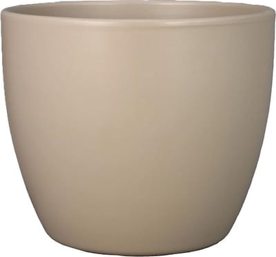 Boule Bloempot Mat Taupe Ø 7,5 cm - Set van 4 - Keramiek Mini Plantenpot voor Vetplanten en Cactus