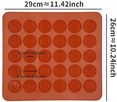 WiseGoods Premium Macaron Bakmat Van Siliconen Voor 30 Stuks - Bak Mat Oven En Vaatwasserbestendig - Bakken - Koken - Macarons