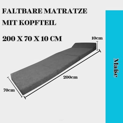 Vouwmatras voor Gasten en Kamperen - 200 x 70 x 10 cm