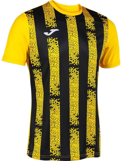 Joma Inter III Shirt Korte Mouw Heren - Zwart / Geel | Maat: L