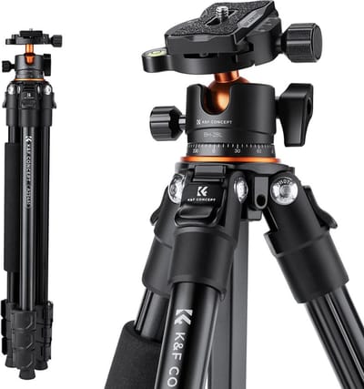 K&F Concept statief A234A1+BH-28L balhoofd reisstatief tripod foto video camera