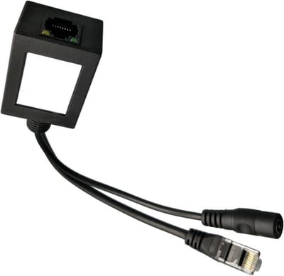 Gigabit PoE Splitter - Ethernet Power Adapter - Netwerkapparatuur Voeden - IEEE802.3af Compatibel - DC12-30V - Zwart